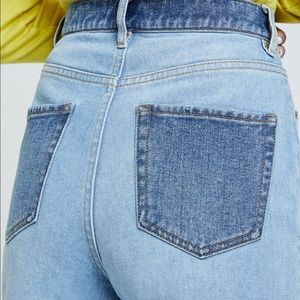 SOLD OUT high rise straight jeans mini blue Sz 27